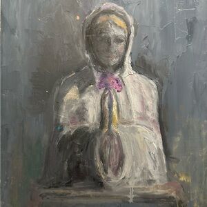 Abstract Gray and White Art Piece